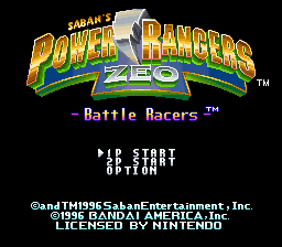 Power Rangers Zeo: Battle Racers screenshot 3 for Super Nintendo